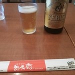想夫恋 - 瓶ビールはヱビス　550円　日田にサッポロの工場があるからでしょうか？