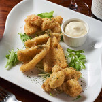 3 kinds of seafood fritto with tartar sauce