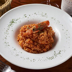 red shrimp tomato risotto