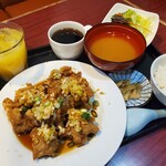 Chuugoku Shisem Menhanten Ittou - 油淋鶏定食