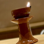 銀座 しのはら - 雰囲気ある蝋燭。