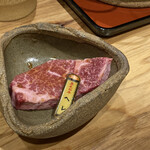 三代目 脇彦商店 名古屋 別邸 - 選択のヘレの蜂蜜ソース調理前