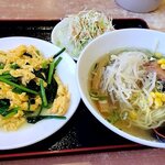 台湾料理 龍華 - ほうれん草と玉子炒めランチ（2022.12）