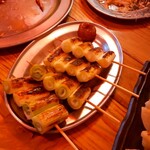 Motsuyaki Koharu - ネギの串焼き