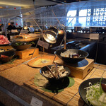 琉球BBQ Blue - お鍋の具材もビュッフェで　アグー豚が美味しかったです