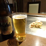 千 - 「アサヒスーパードライ　瓶ビール　中瓶」（500円）、「かき玉」（1,000円）