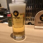 酒呑中華コテツ - 「サッポロ生ビール」(600円)