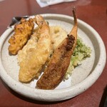 小樽 - ふぐの唐揚げと天麩羅各種