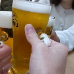 呑処 こまち - まずは、生ビールで乾杯 ¥550