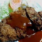 秀らく - とんかつはちょっと揚げすぎの感がある