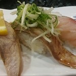 沼津魚がし鮨 - はまち3種食べ比べ