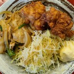 らー麺屋 めん丸 - 焼肉唐揚げセット
