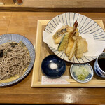 天ぷら 丸豊 - 丸豊天ぷらとざる蕎麦セット　1,400円