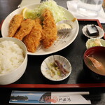深海魚料理 魚重食堂 - 大ボリュームの深海サメフライ定食