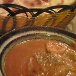 食堂インド - 「マトンビンダル」と「ナン」