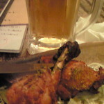 食堂インド - 「タンドリーチキン」と「ビール」
