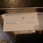 ベルエキップ - 今回の伝票