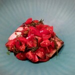 ル・ヴァンキャトル - 氷見産鰤、トマト、サフランライス、パンプキンシードオイル