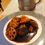 京熹 - ん？menu の野菜と違い過ぎない？蓮根と長芋だけ