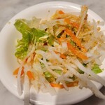 シンガポール 海南鶏飯 - サラダ