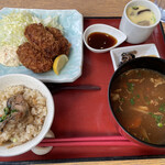 dhi-yonnanashokudou - カキフライと牡蠣の定食