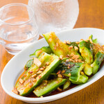 Drool cucumber (spicy with Japanese pepper chili oil)