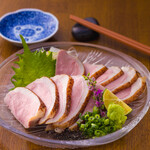 58℃ grilled duck sashimi