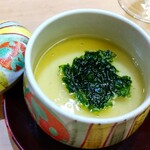 兄弟寿し - 青さと梅の茶碗蒸し