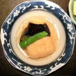 東麻布 逢坂  - ≪'13/06/10撮影≫鯛茶づけ 1000円 の鯛のクリームコロッケ、茄子、ししとうの餡かけ