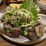 佳肴 わたなべ - 妻地鶏タタキ