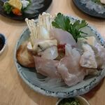 Sushi Tempura Gosakutei - ●ﾗﾝﾁ。コース料理 (2時間飲み放題+選べる鍋からてっちり鍋 7700)+追加ふぐ身2178+雑炊ｾｯﾄ330=10,208円