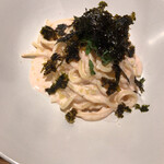 ワインとお料理 ことり - 浅草開化楼低加水パスタフレスカによる明太子クリームパスタ