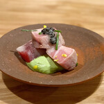 とんかつ 乃ぐち - 天然本鮪と菜の花のムース