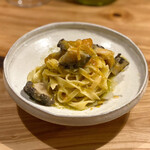 とんかつ 乃ぐち - 蝦夷鮑のタリオリーニ