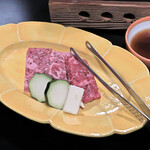 松風 - 焼物 牛ロース肉の鉄板焼き