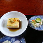 千利庵 - 小鉢の卵豆腐