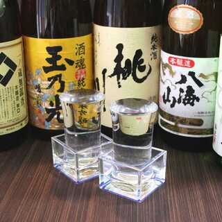 We offer various brands of sake and shochu!