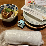 居酒屋 かつき - 魚の絵がそれぞれ違う箸袋