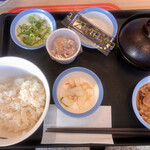 Matsuya - 牛小鉢朝定食＠３５０