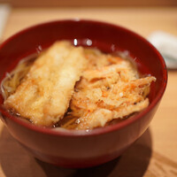 日本橋 蕎ノ字 - 桜海老かき揚げと別注穴子半身