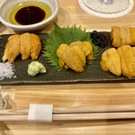 伊と千 - 雲丹4種とキャビア