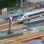 お食事処 相生 - 店内の鉄道模型（城崎温泉駅）