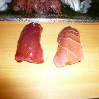 六兵衛 - 本マグロ赤身、本マグロ中トロ