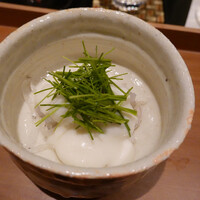 日本料理 晴山 - 河豚の白子をソースにしたテッサ