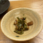 鮨おばな - わさびの茎と葉