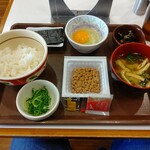 Sukiya - 納豆たまかけ朝食（ごはんミニ）［クーポン利用で320円→260円］