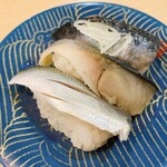 Kaiten Sushi Marukuni - 〆もの三昧（3貫）…税込165円