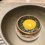 八重洲 steak & seafood 鉄板焼き 一心 - 黒毛和牛の昆布〆タルタル、フレッシュキャビア