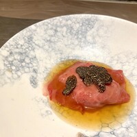 八重洲 steak & seafood 鉄板焼き 一心 - 黒毛和牛のしゃぶしゃぶ　トリュフと野菜