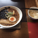 Echigo hizoumen mujinzou - 鶏がら醤油ラーメンと小ライス